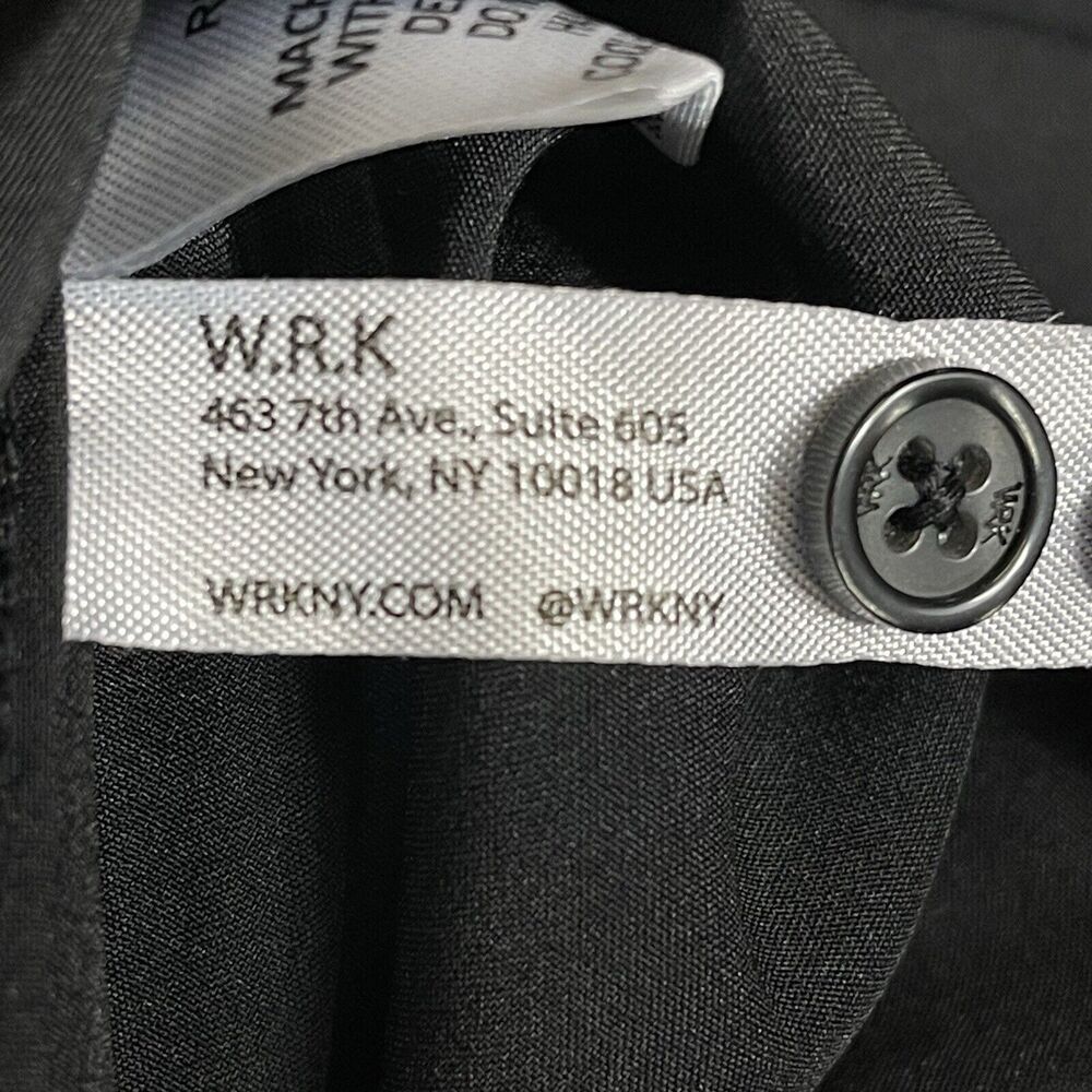 WRK Work Rest Carma Shirt Mens 18 Black Long Sleeve Slim Fit Stretch‎ - Picture 9 of 14